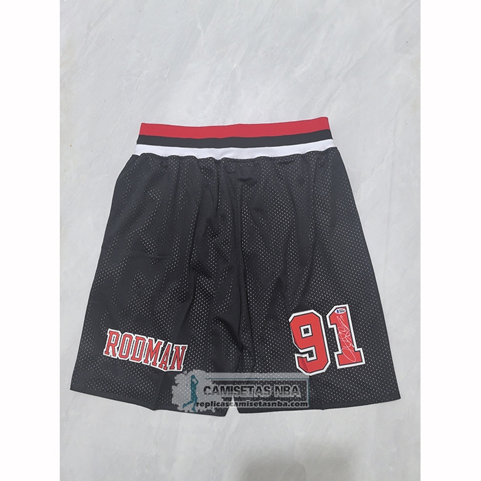 Pantalone Chicago Bulls Mitchell & Ness Just Don 1996-97 Negro